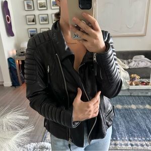 ALL SAINTS 100% genuine leather biker jacket